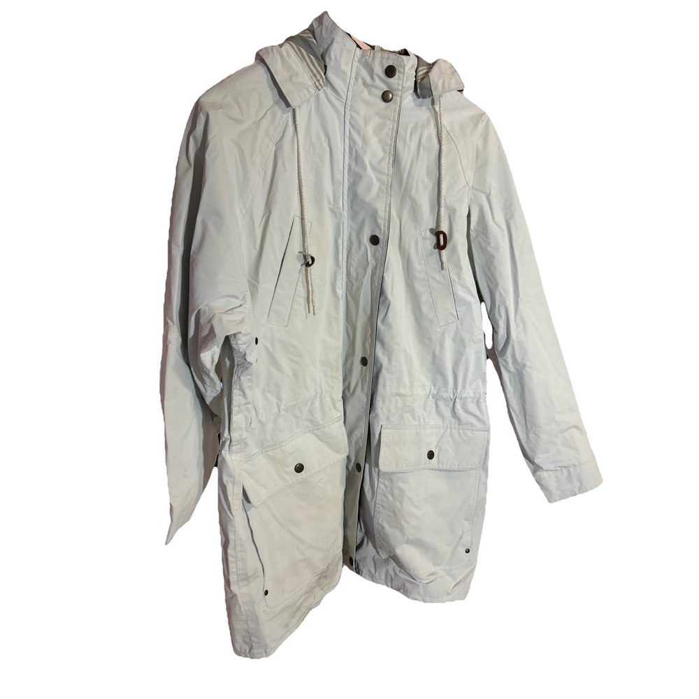 MS Cambridge Rain Jacket Womens Lined Snap Front Coat With Pockets